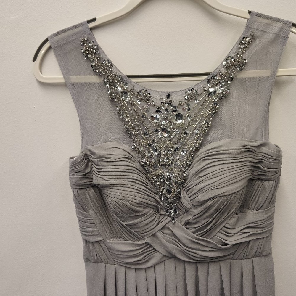 Silver sequined ball gown